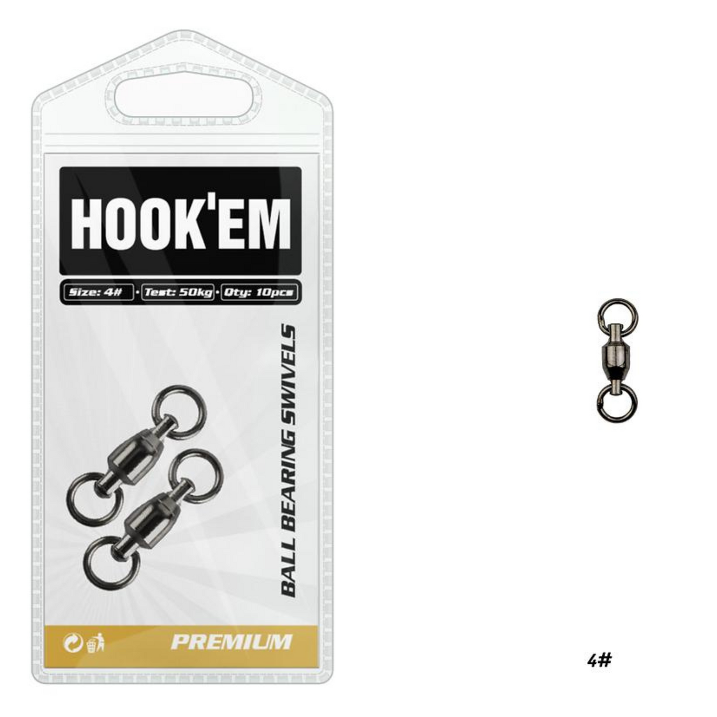 Hook'Em Ball Bearing (Swivel) 4 options