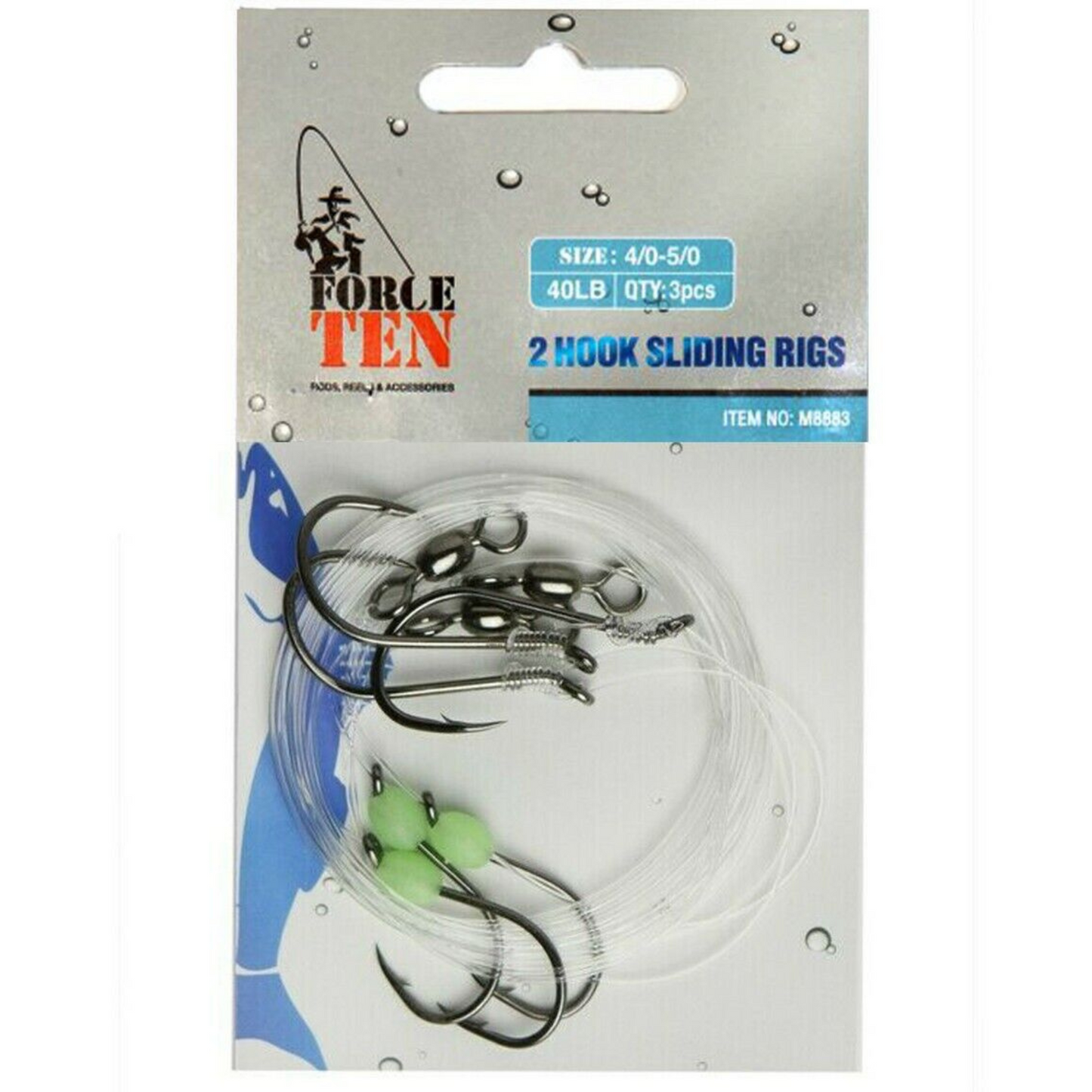 Force Ten 2 Hook Silding Rigs