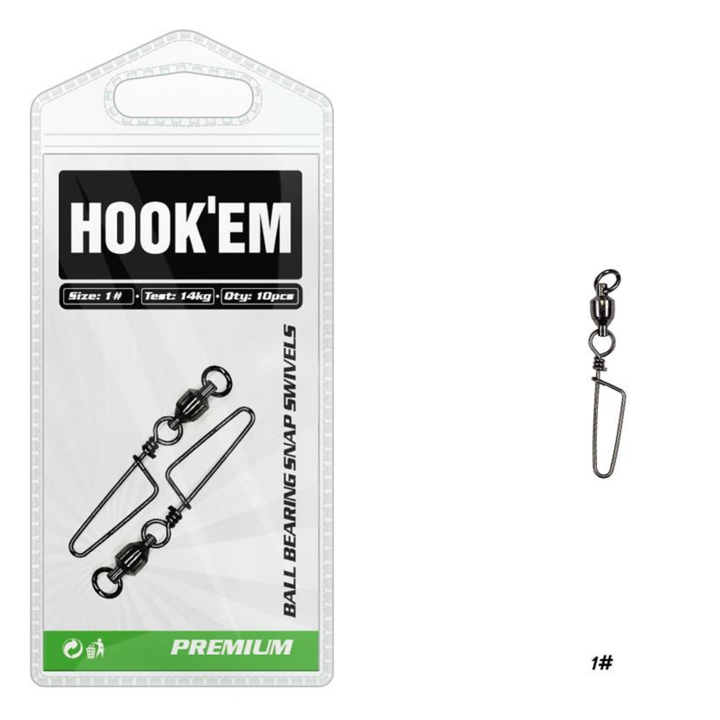 Hook'Em Ball Bearing Snap (Swivel)