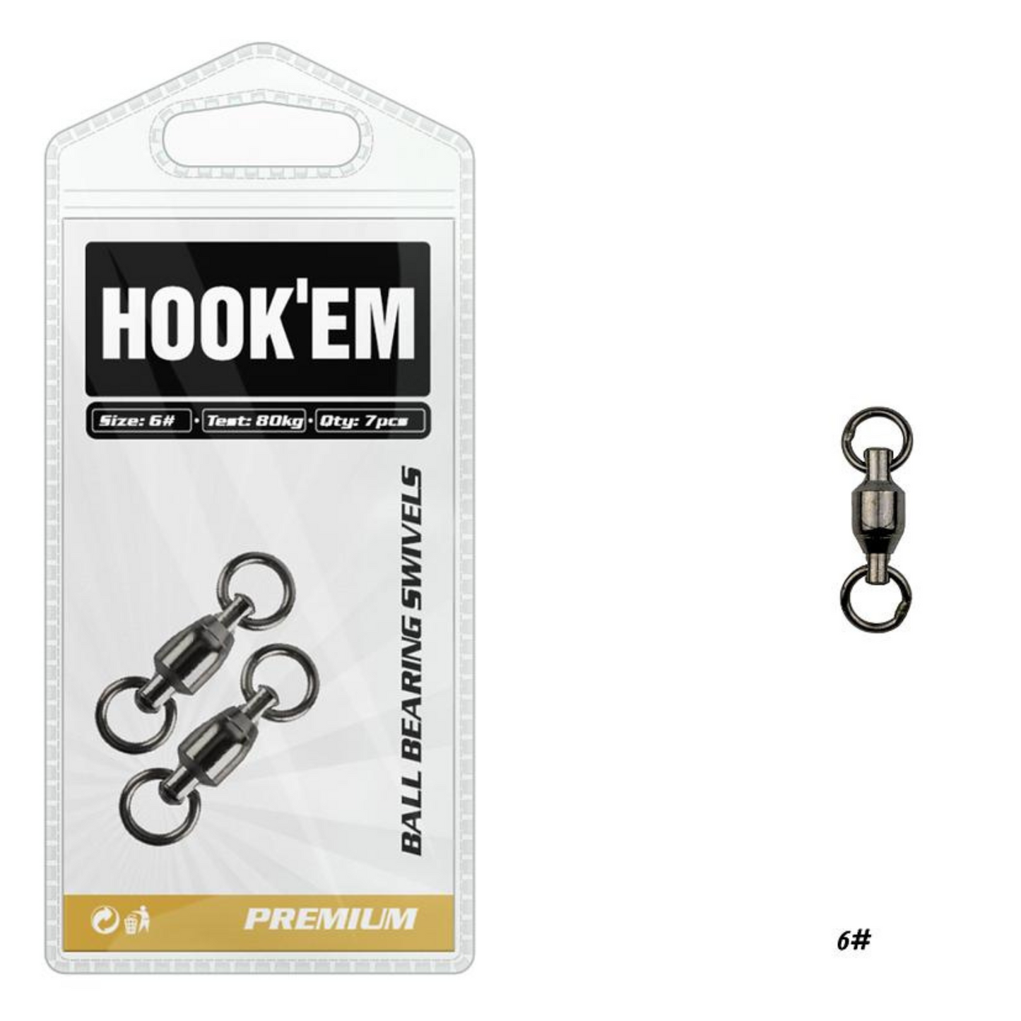 Hook'Em Ball Bearing (Swivel) 4 options