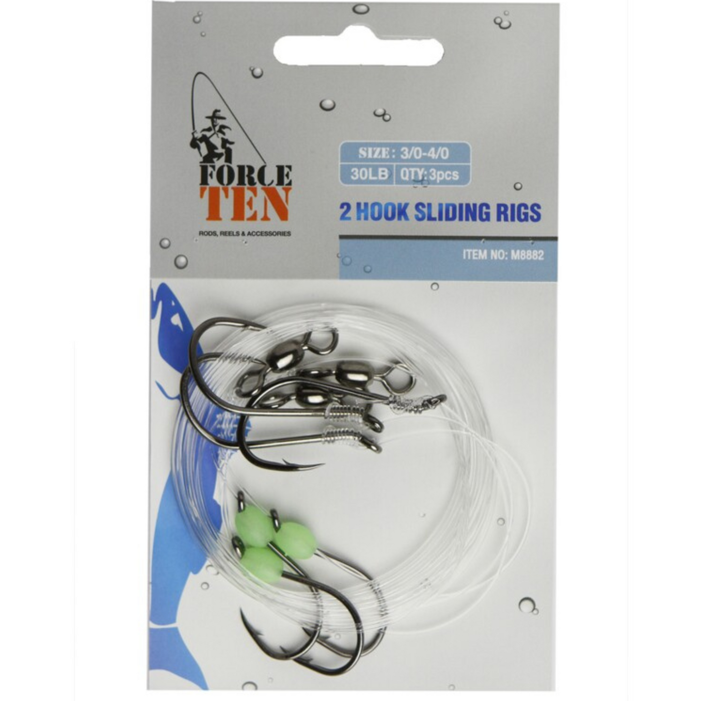 Force Ten 2 Hook Silding Rigs