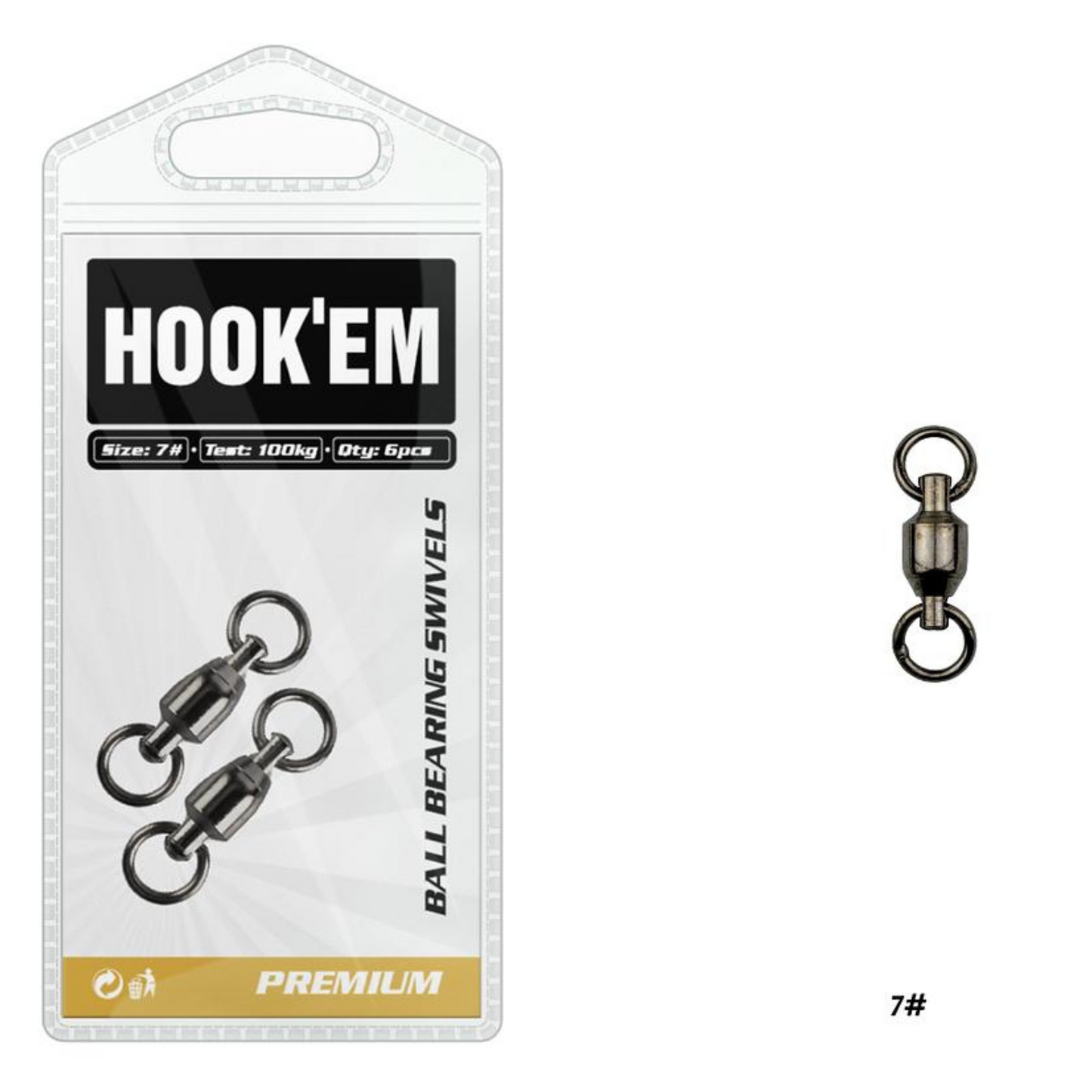 Hook'Em Ball Bearing (Swivel) 4 options