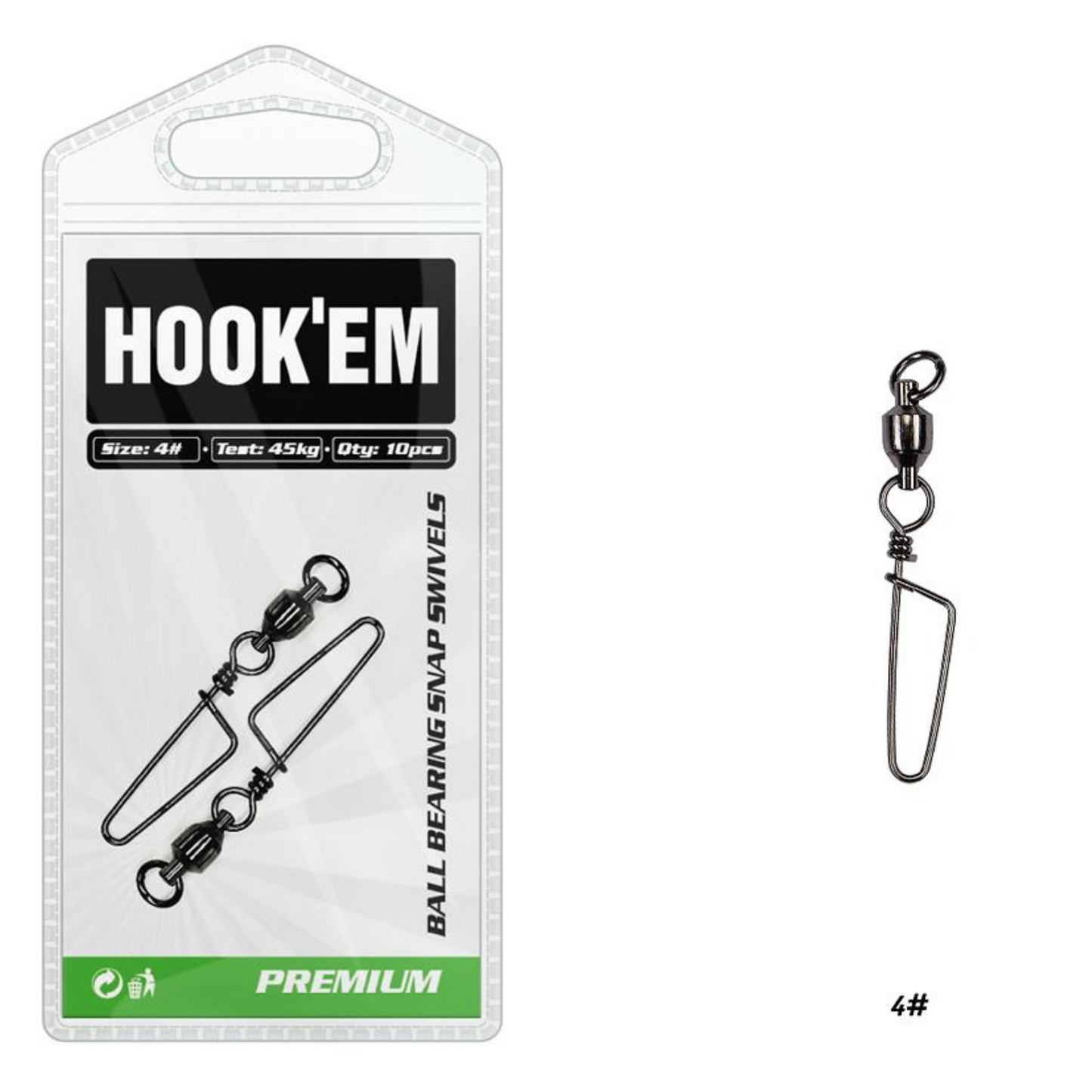 Hook'Em Ball Bearing Snap (Swivel)