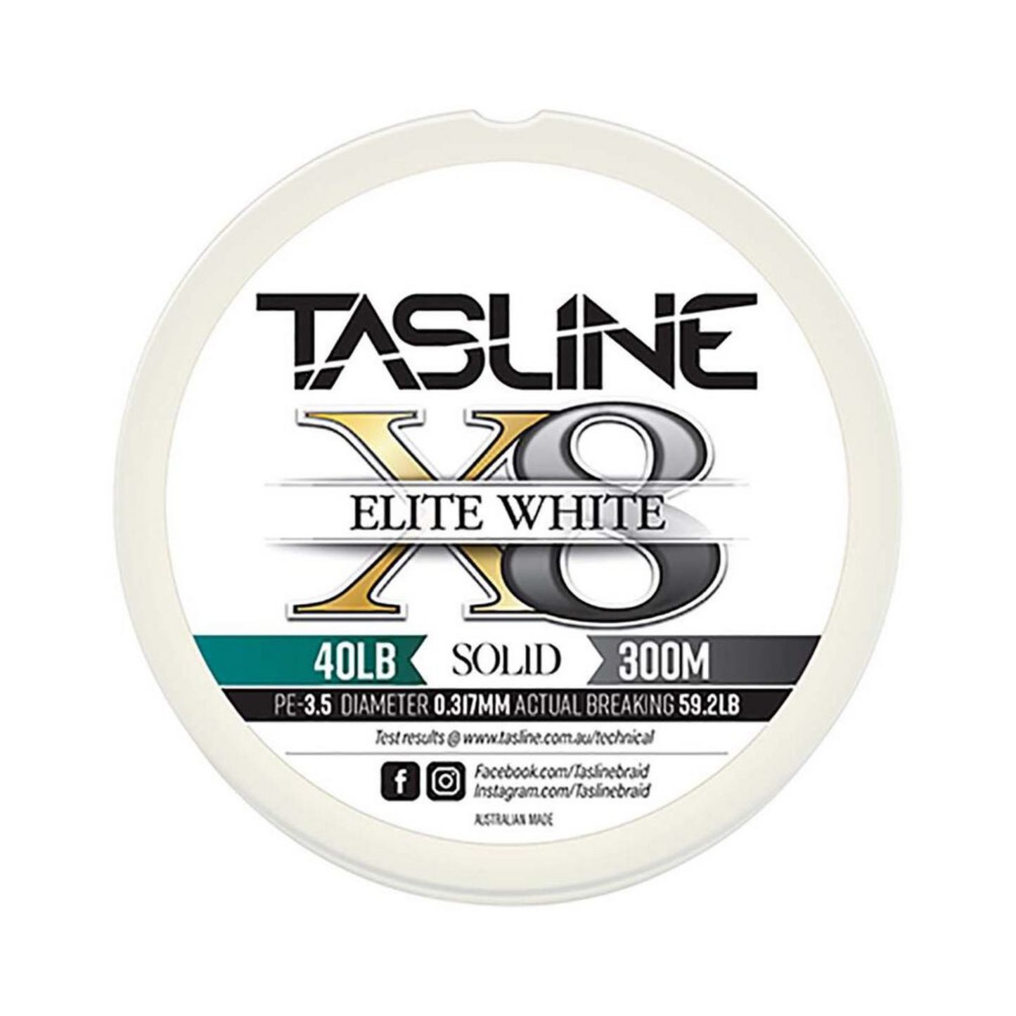 TASLINE ELITE X8 PURE 300m WHITE