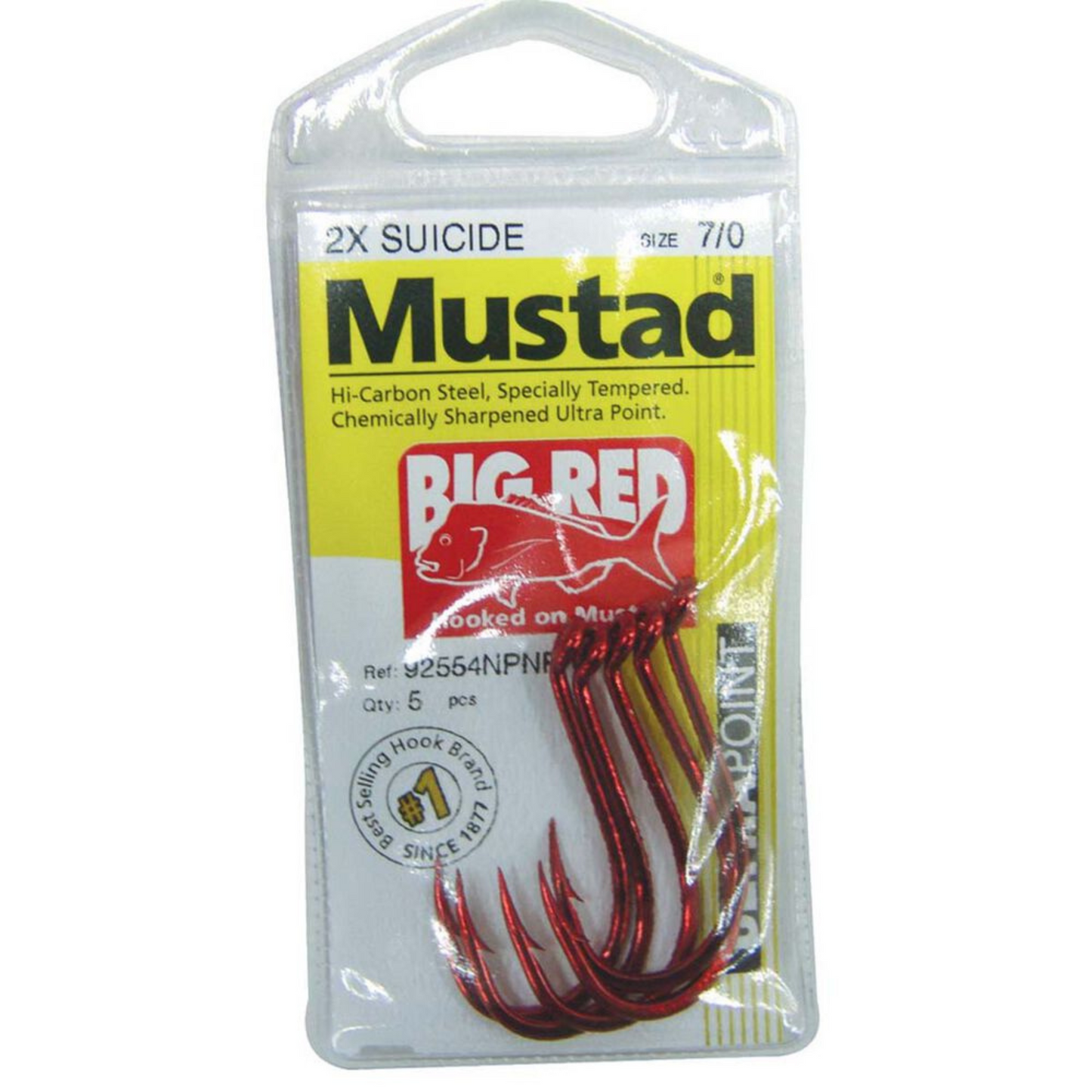 Mustad 2x Suicide Big Red (Hook)