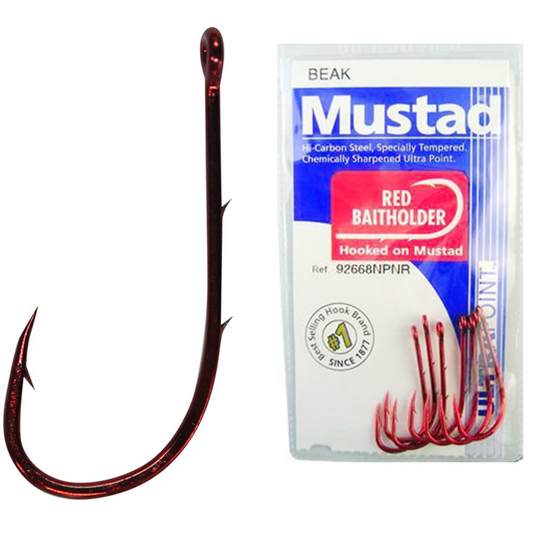 Mustad Red Baitholder (Hooks)