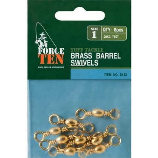 Force Ten Tuff Tackle Brass Barrel Swivels