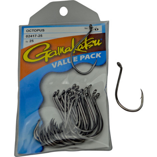 GAMAKATSU OCTOPUS HOOKS (VALUE PACK 25PCS) 6 sizes