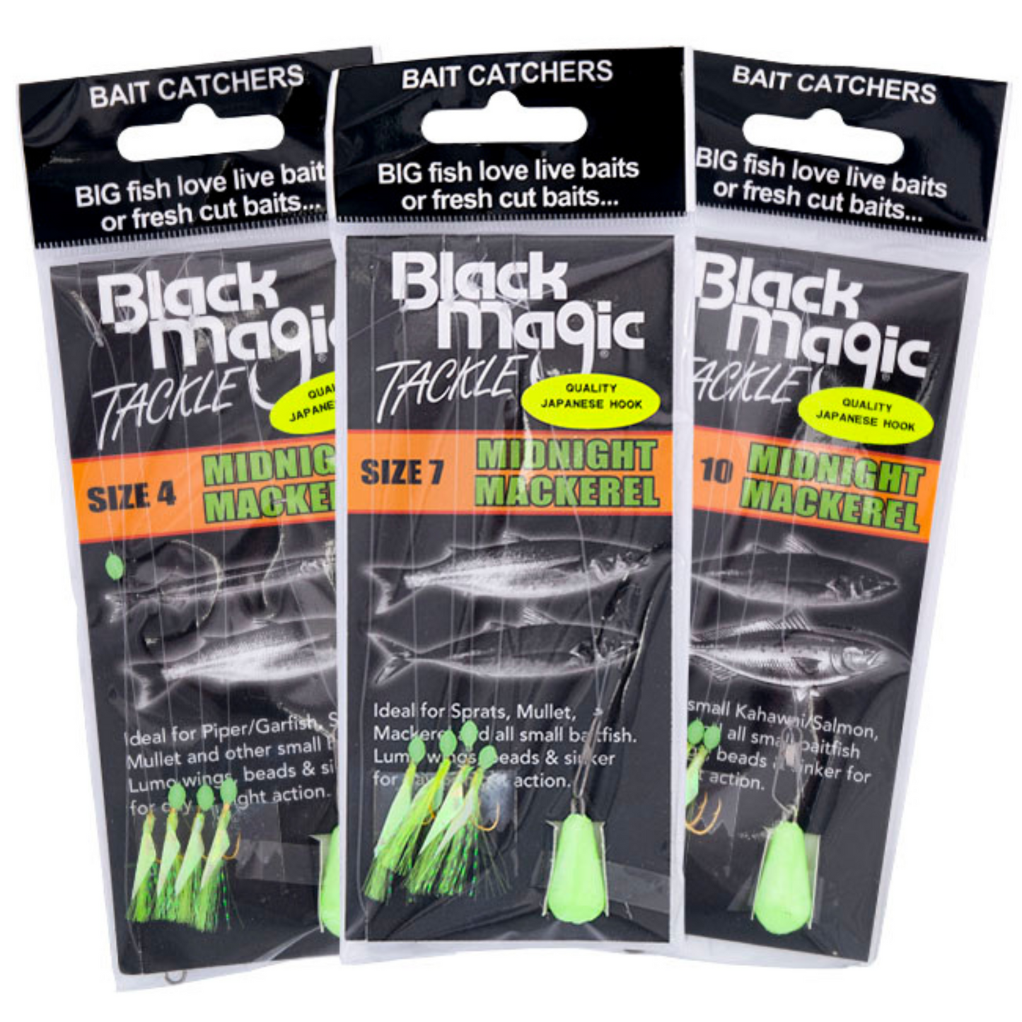 Black Magic Tackle MIDNIGHT MACKEREL (size 4,7,10)