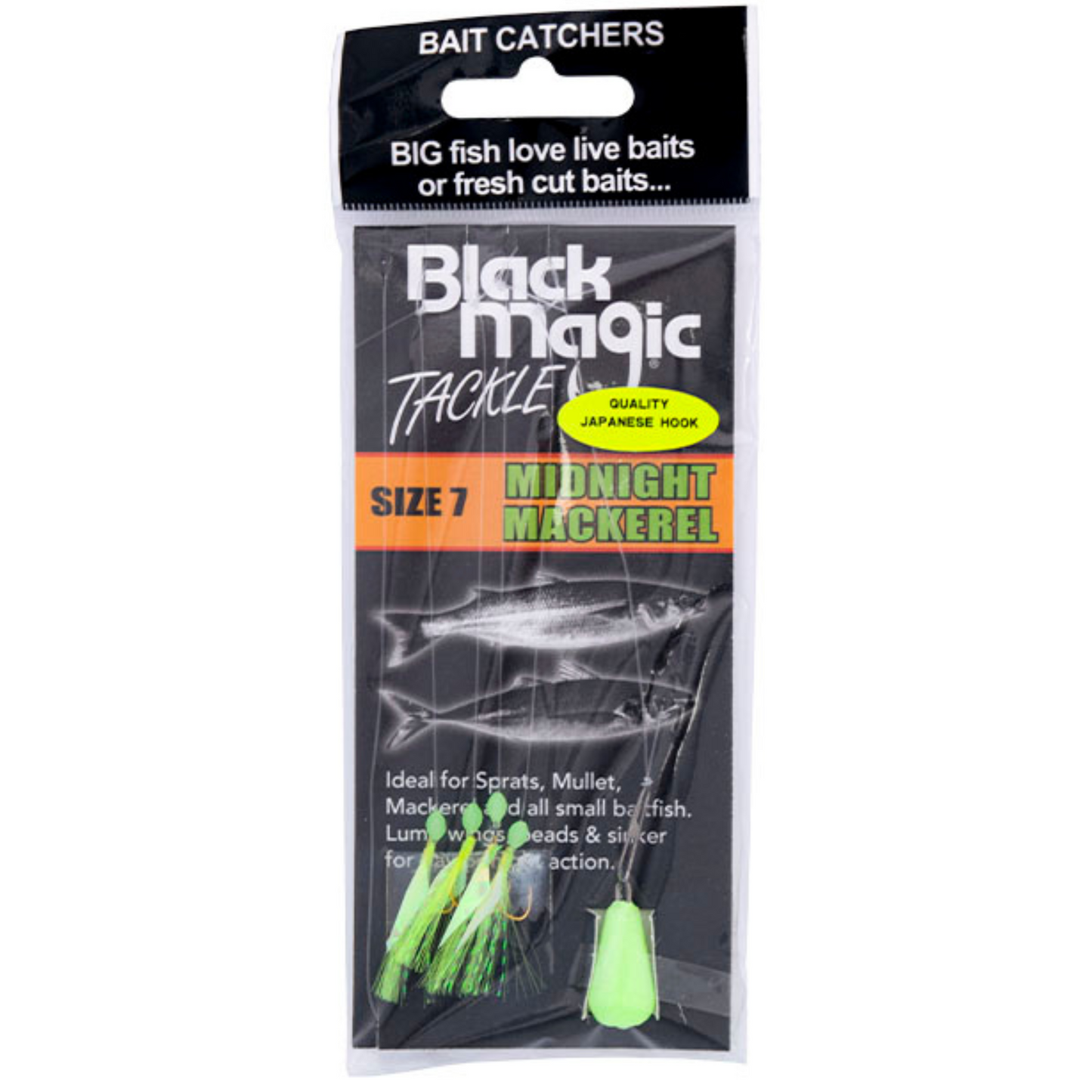 Black Magic Tackle MIDNIGHT MACKEREL (size 4,7,10)